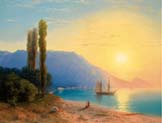 sunset over yalta